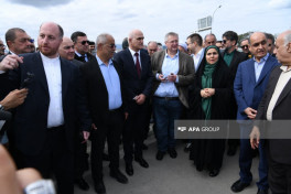 Azerbaijan, Iran, and Russia delegations inspect South Cargo Terminal-PHOTO 