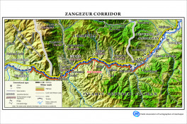 Map of Zangezur corridor has been developed
