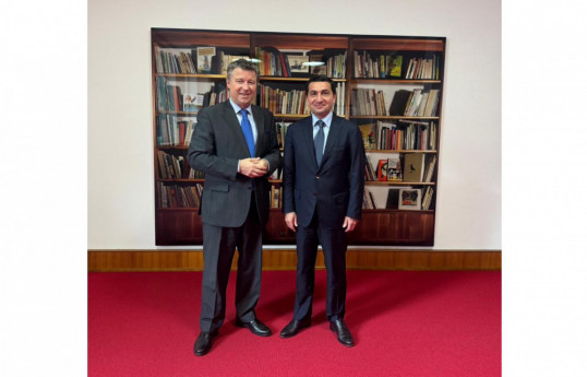 Dr. Géza Andreas von Geyr, State Secretary at the MFA of Germany, and Hikmet Hajiyev, Assistant to the President of Azerbaijan and Head of the Department of Foreign Policy Affairs of the Presidential Administration
