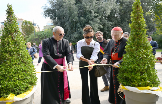 Restoration project of the Catacombs of Commodilla inaugurated at the Vatican First Vice-President of Azerbaijan Mehriban Aliyeva attended opening ceremony