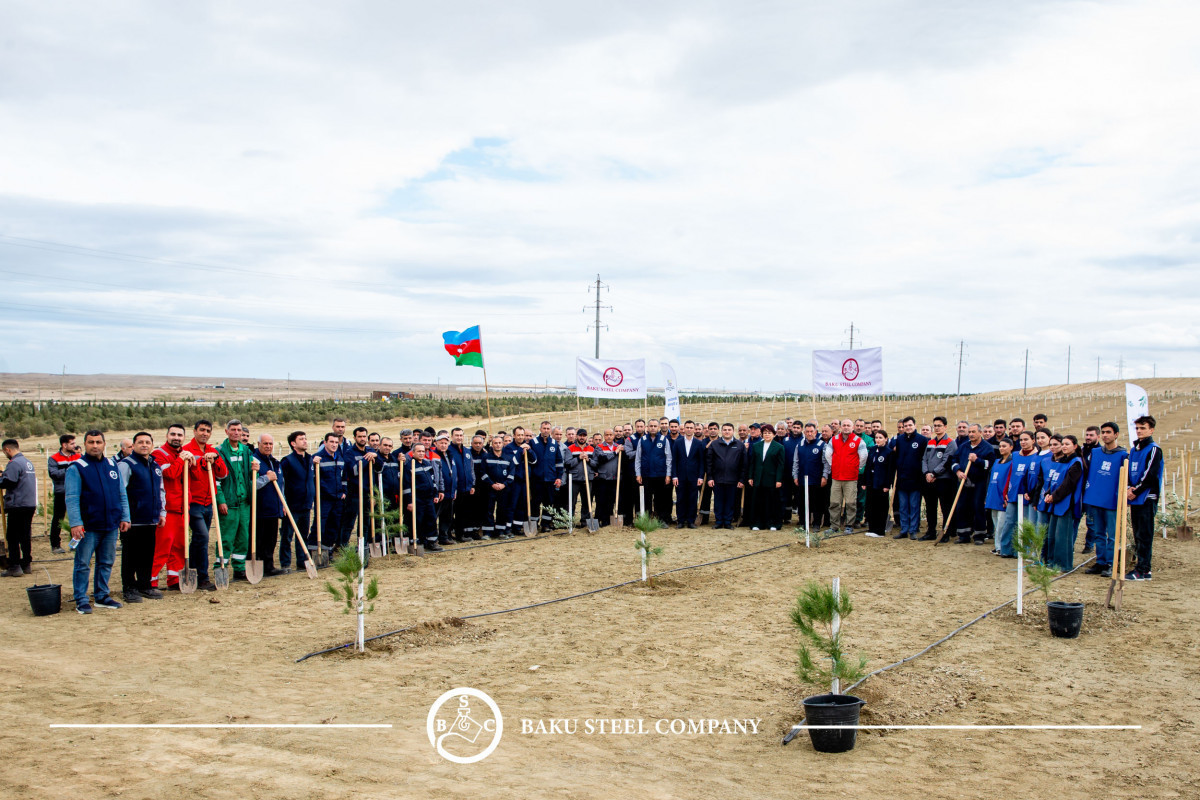 Baku Steel Company strengthens its contribution to environmental protection: about 3,000 trees planted -PHOTO 