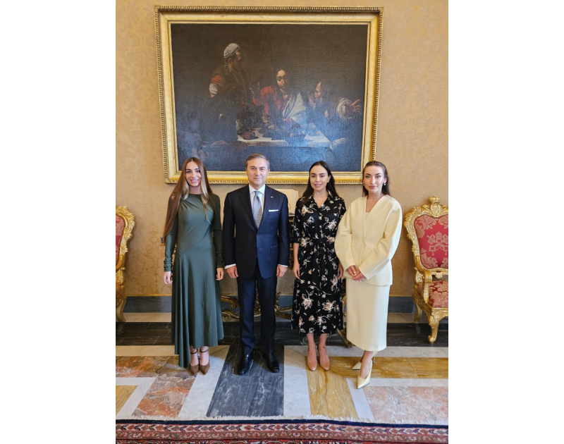 First Vice-President Mehriban Aliyeva meets with Pope Leo XIV