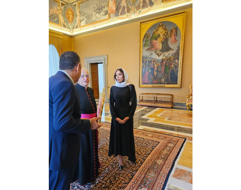 First Vice-President Mehriban Aliyeva meets with Pope Leo XIV