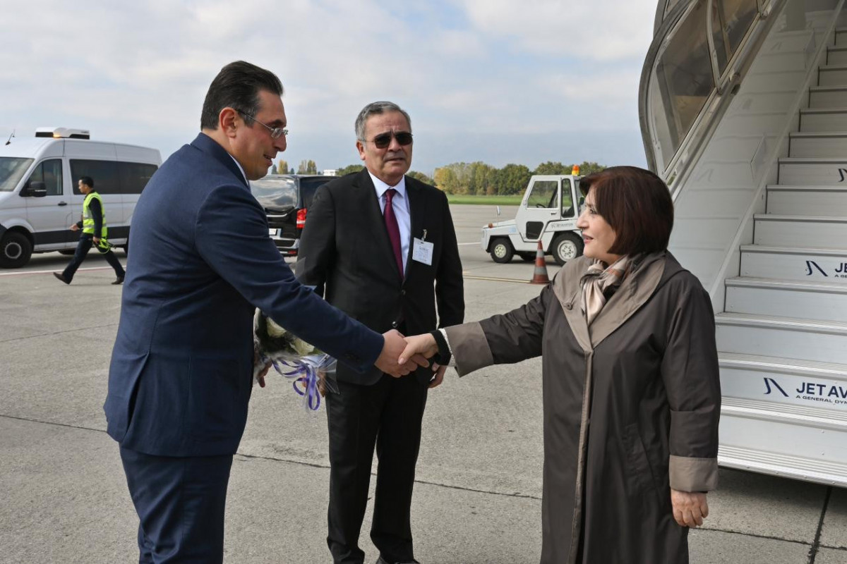 Speaker of Milli Majlis Sahiba Gafarova arrives in Swiss Confederation on a working visit