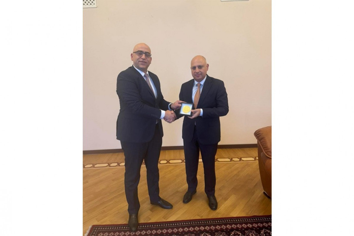 Ambassador of the State of Palestine to the Republic of Azerbaijan, Ahmed Metani, and Deputy Minister of Foreign Affairs of the Republic of Azerbaijan, Samir Sharifov