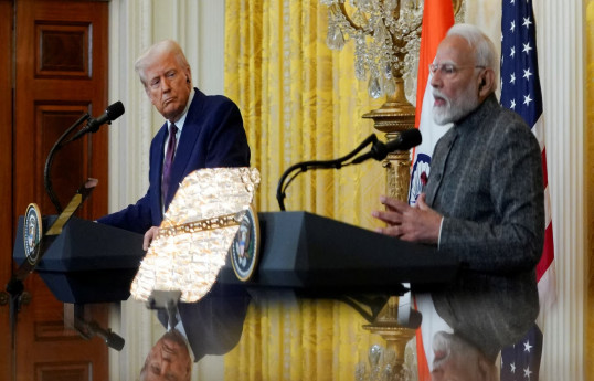 U.S. President Donald Trump, and Indian Prime Minister Narendra Modi