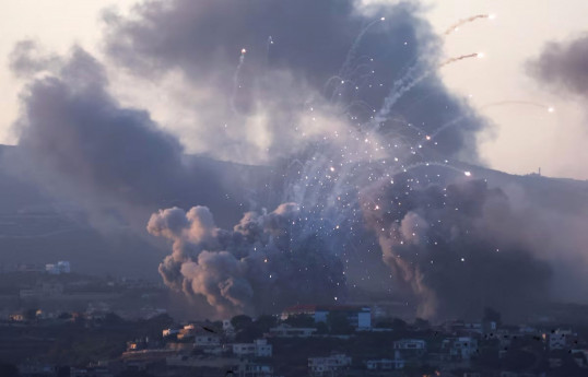 Israel bombs Hezbollah positions in Lebanon