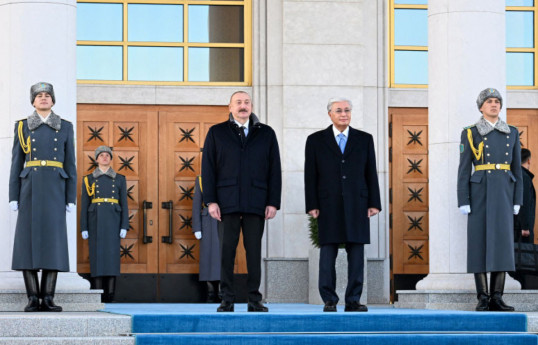 President of the Republic of Azerbaijan Ilham Aliyev, and President of Kazakhstan Kassym-Jomart Tokayev