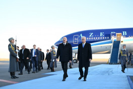 President of Azerbaijan Ilham Aliyev arrived in Kazakhstan for state visit -PHOTO 