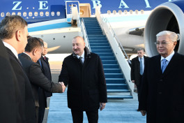 President of Azerbaijan Ilham Aliyev arrived in Kazakhstan for state visit -PHOTO 