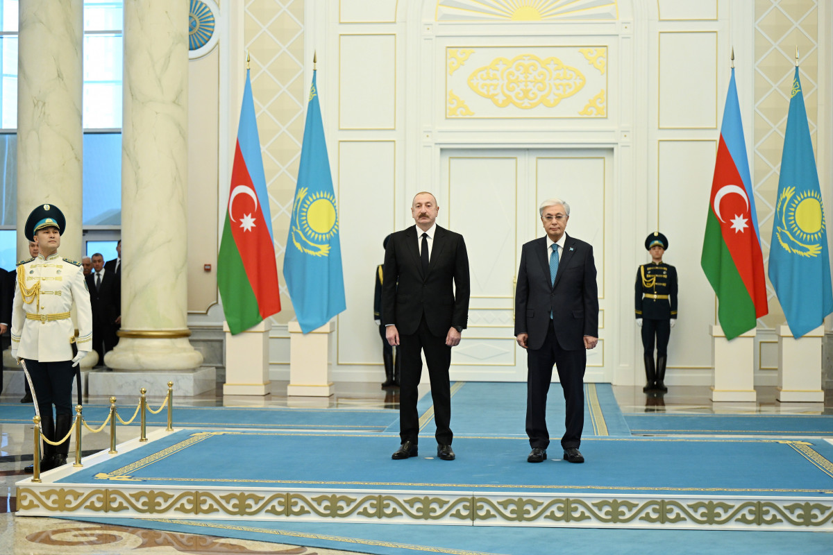 President of the Republic of Azerbaijan Ilham Aliyev and President of the Republic of Kazakhstan Kassym-Jomart Tokayev