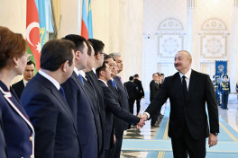 Official welcome ceremony was held for President of Azerbaijan Ilham Aliyev in Astana -UPDATED -PHOTO 