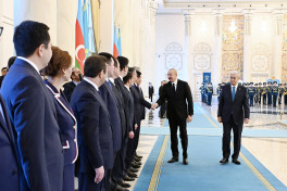 Official welcome ceremony was held for President of Azerbaijan Ilham Aliyev in Astana -UPDATED -PHOTO 