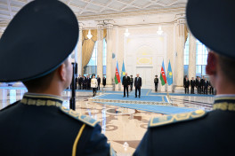 Official welcome ceremony was held for President of Azerbaijan Ilham Aliyev in Astana -UPDATED -PHOTO 