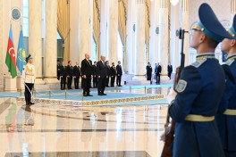 Official welcome ceremony was held for President of Azerbaijan Ilham Aliyev in Astana -UPDATED -PHOTO 