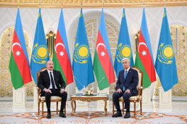 President of Azerbaijan Ilham Aliyev held one-on-one meeting with President of Kazakhstan Kassym-Jomart Tokayev in Astana