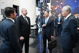 Presidents Ilham Aliyev and Kassym-Jomart Tokayev visited “Alem.ai” International Artificial Intelligence Center in Astana -PHOTO 