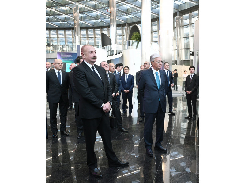 Presidents Ilham Aliyev and Kassym-Jomart Tokayev visited “Alem.ai” International Artificial Intelligence Center in Astana -PHOTO 