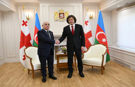 Prime Minister of the Republic of Azerbaijan, Ali Asadov, and Prime Minister of Georgia, Irakli Kobakhidze