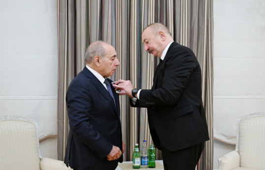 Yagub Eyyubov and President of the Republic of Azerbaijan, Ilham Aliyev