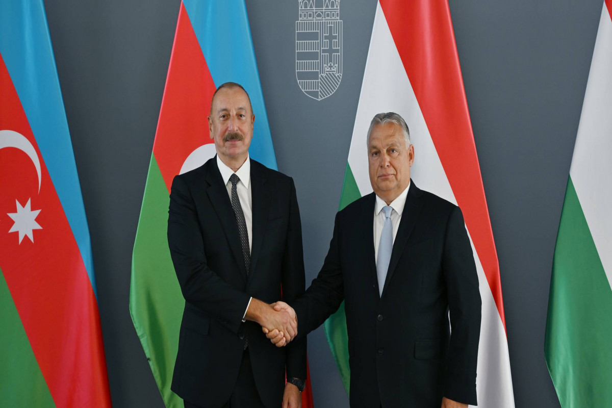 President Ilham Aliyev, Hungarian Prime Minister Viktor Orban