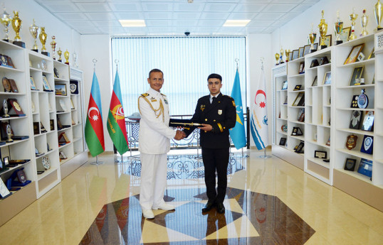 Azerbaijani officer awarded the "Students' Sword of Honour"
