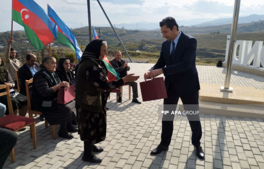 18 families relocated to Seyidbeyli village in Khojaly receive house keys -PHOTO -UPDATED -VIDEO 