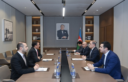 Azerbaijani FM Jeyhun Bayramov received OTS Secretary General Kubanychbek Omuraliev