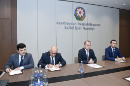 Azerbaijani FM Jeyhun Bayramov received OTS Secretary General Kubanychbek Omuraliev
