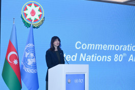 Azerbaijani FM addresses event marking the 80th anniversary of UN in Baku