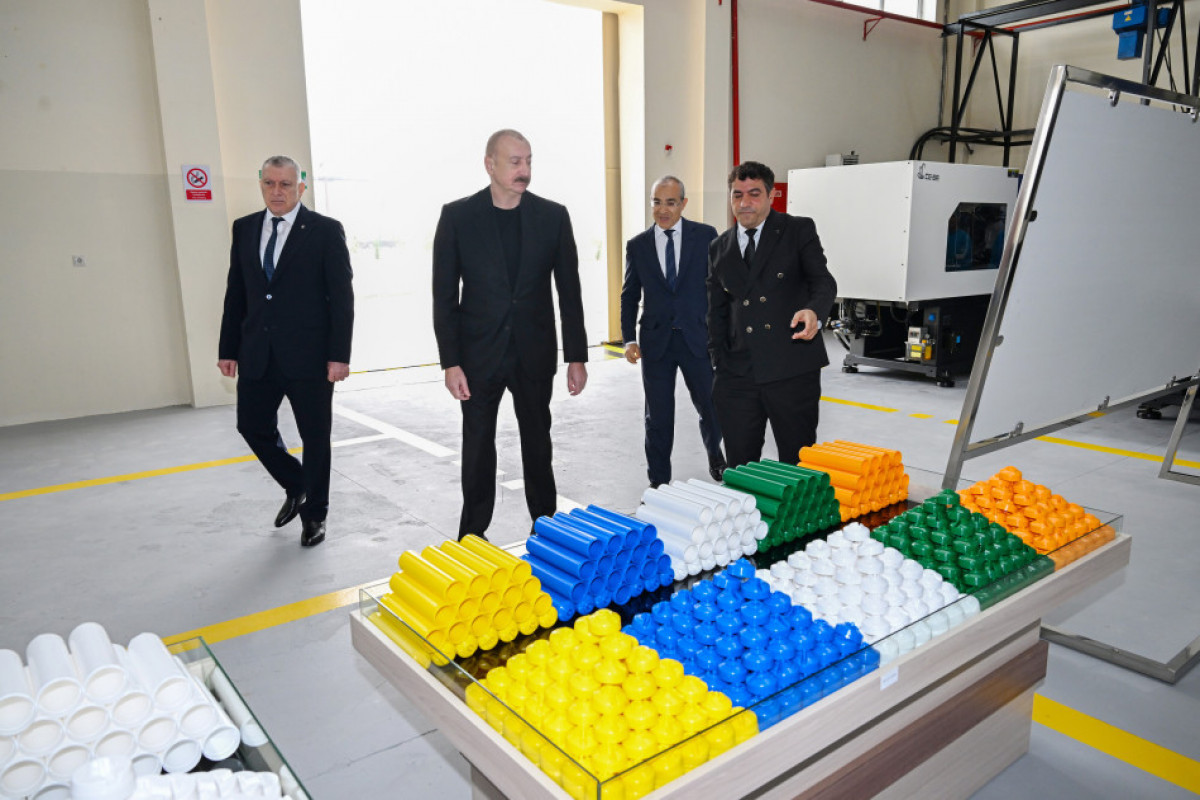 President Ilham Aliyev visited water filter production facility in Sabirabad