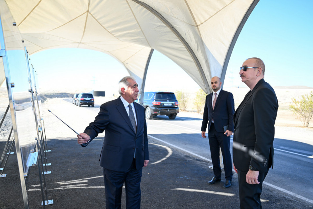 President Ilham Aliyev attended opening of highway to “Shafag” Solar Power Plant in Jabrayil district
