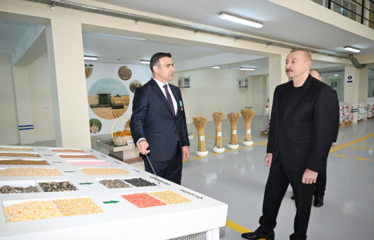 President Ilham Aliyev visited seed processing facility in Sabirabad Industrial District