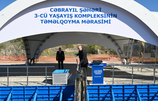 Foundation stone laid for second and third residential complexes in Jabrayil city