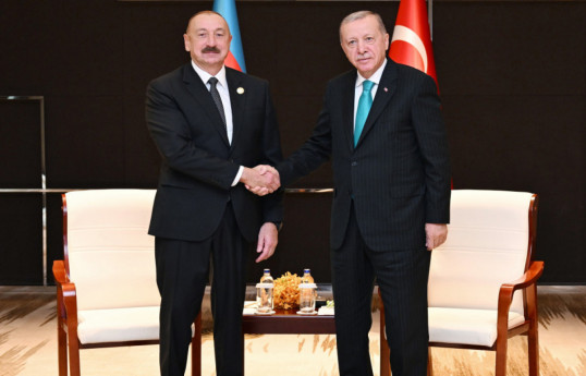 President of the Republic of Azerbaijan, Ilham Aliyev, and President of the Republic of Türkiye, Recep Tayyip Erdogan