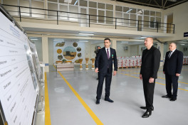President Ilham Aliyev visited seed processing facility in Sabirabad Industrial District