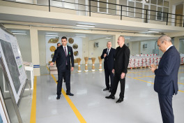 President Ilham Aliyev visited seed processing facility in Sabirabad Industrial District