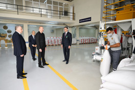 President Ilham Aliyev visited seed processing facility in Sabirabad Industrial District