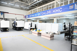 President Ilham Aliyev visited water filter production facility in Sabirabad