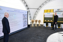 Barley malt processing facility of “Promalt” LLC inaugurated in Imishli