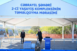 Foundation stone laid for second and third residential complexes in Jabrayil city