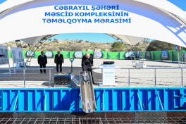 President Ilham Aliyev laid foundation stone for Jabrayil City Mosque