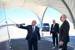 President Ilham Aliyev attended opening of highway to “Shafag” Solar Power Plant in Jabrayil district
