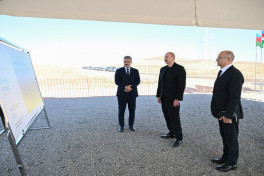 President Ilham Aliyev laid foundation stone for “Shams” and “Ufug” Solar Power Plants in Shahvalli village of Jabrayil district