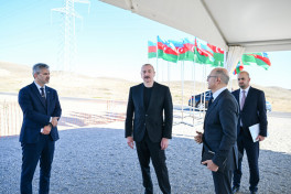 President Ilham Aliyev laid foundation stone for “Shams” and “Ufug” Solar Power Plants in Shahvalli village of Jabrayil district
