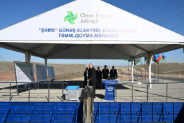 President Ilham Aliyev laid foundation stone for “Shams” and “Ufug” Solar Power Plants in Shahvalli village of Jabrayil district