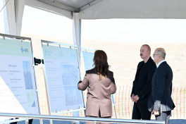 President Ilham Aliyev laid foundation stone for “Shams” and “Ufug” Solar Power Plants in Shahvalli village of Jabrayil district