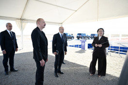President Ilham Aliyev laid foundation stone for “Shams” and “Ufug” Solar Power Plants in Shahvalli village of Jabrayil district