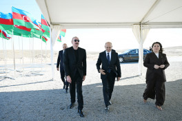 President Ilham Aliyev laid foundation stone for “Shams” and “Ufug” Solar Power Plants in Shahvalli village of Jabrayil district