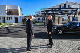 President Ilham Aliyev reviewed completed 104-apartment residential complex in Zangilan